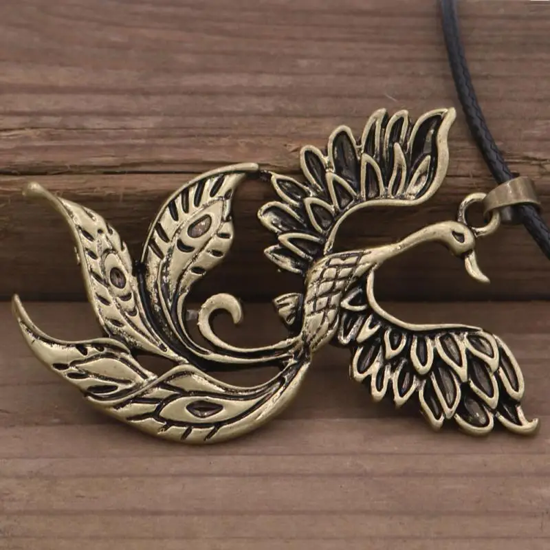 Fashion Trend Personality Female Necklace Creative Phoenix Fire Bird Pendant Auspicious Bird Fashion Jewelry Accessories