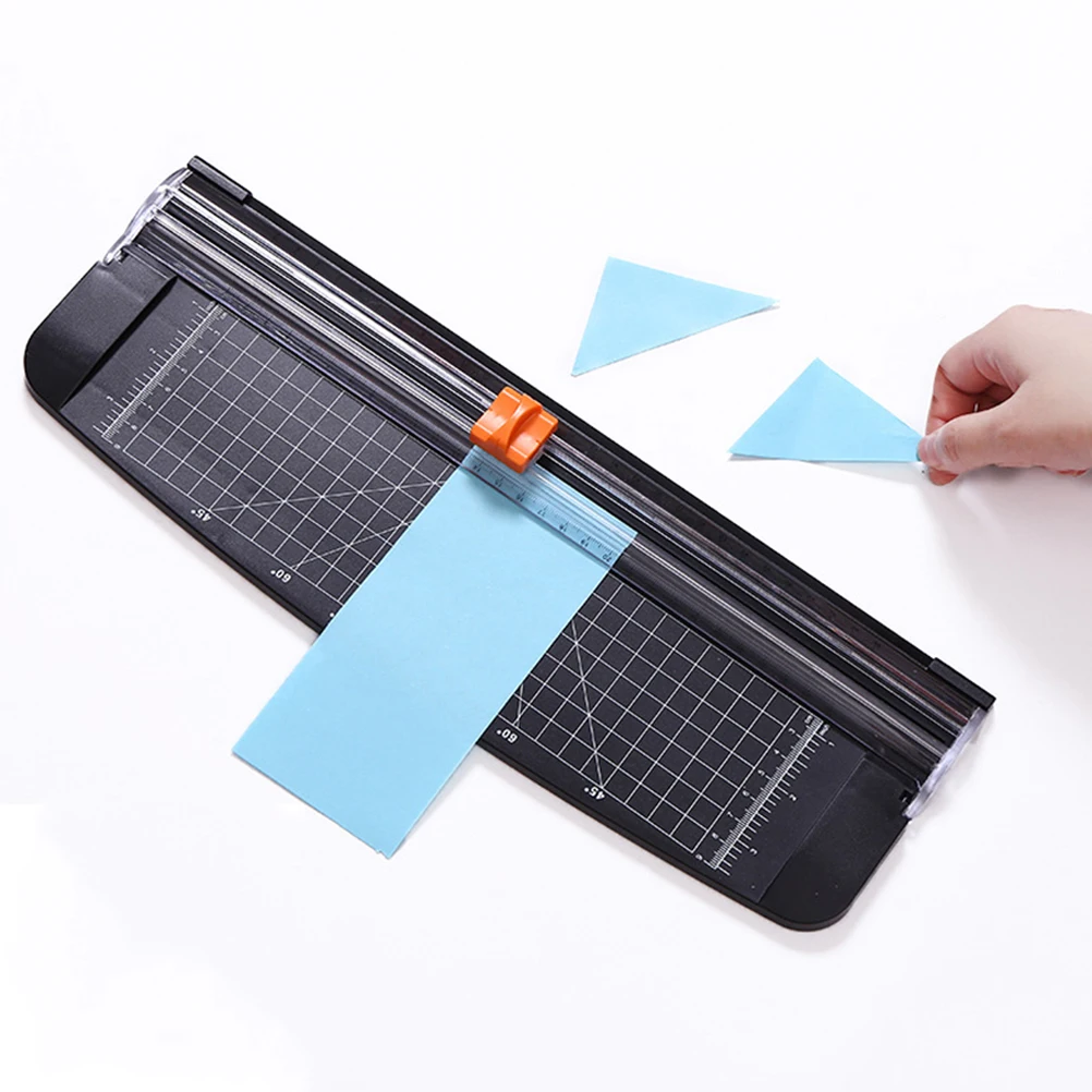 

Heavy Duty Paper Craft Trimmer Gridded Base Photo Guillotine Machine Home Office School Use Adjustable Guide Alignment