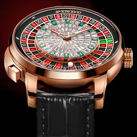 Mechanische Uhren Pro Herren PINDU Uhr NH35A Uhrwerk Saphirglas Wasserdicht Knopf Design Armbanduhr Russisches Roulette