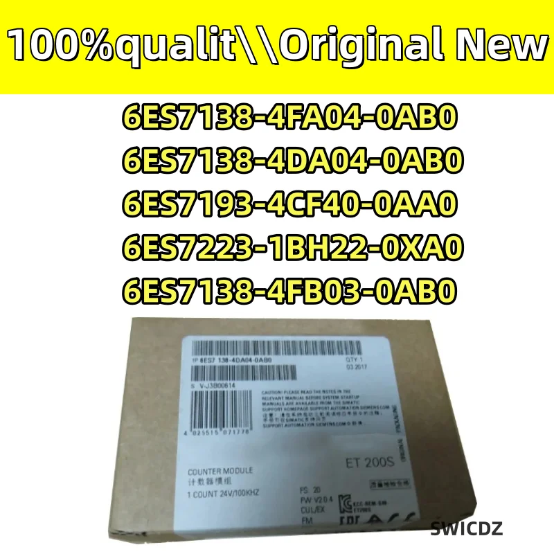 100% New original  6ES7223-1BH22 -0XA0 6ES7138-4DA04-0AB0 6ES7138-4FA04-0AB0 6ES7138-4FB03-0AB0  6ES7193-4CF40-0AA0