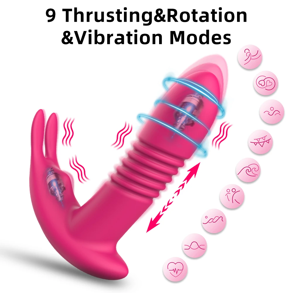 Vibrador telescópico giratorio para mujer, juguete sexual con Control por aplicación, penetración vaginal, consolador, masaje del punto G,