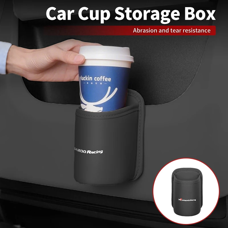 

Car Seatback Water Cup Holder Leather Storage Box Door Drink Rack For Toyota Crown GR Corolla YARIS L Auris C-HR Hilux Vios Rav8