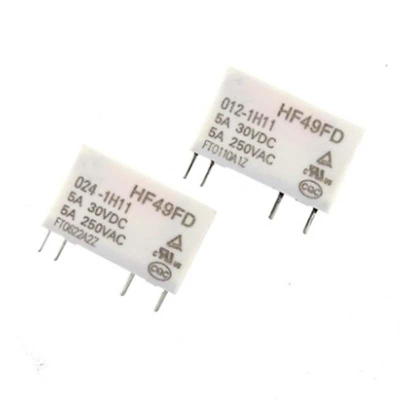 5PCS Relay HF49FD-005-1H12 HF49FD-012-1H12 HF49FD-024-1H12 005-1H12 HF49FD DC5V 1H12 4PIN 5A