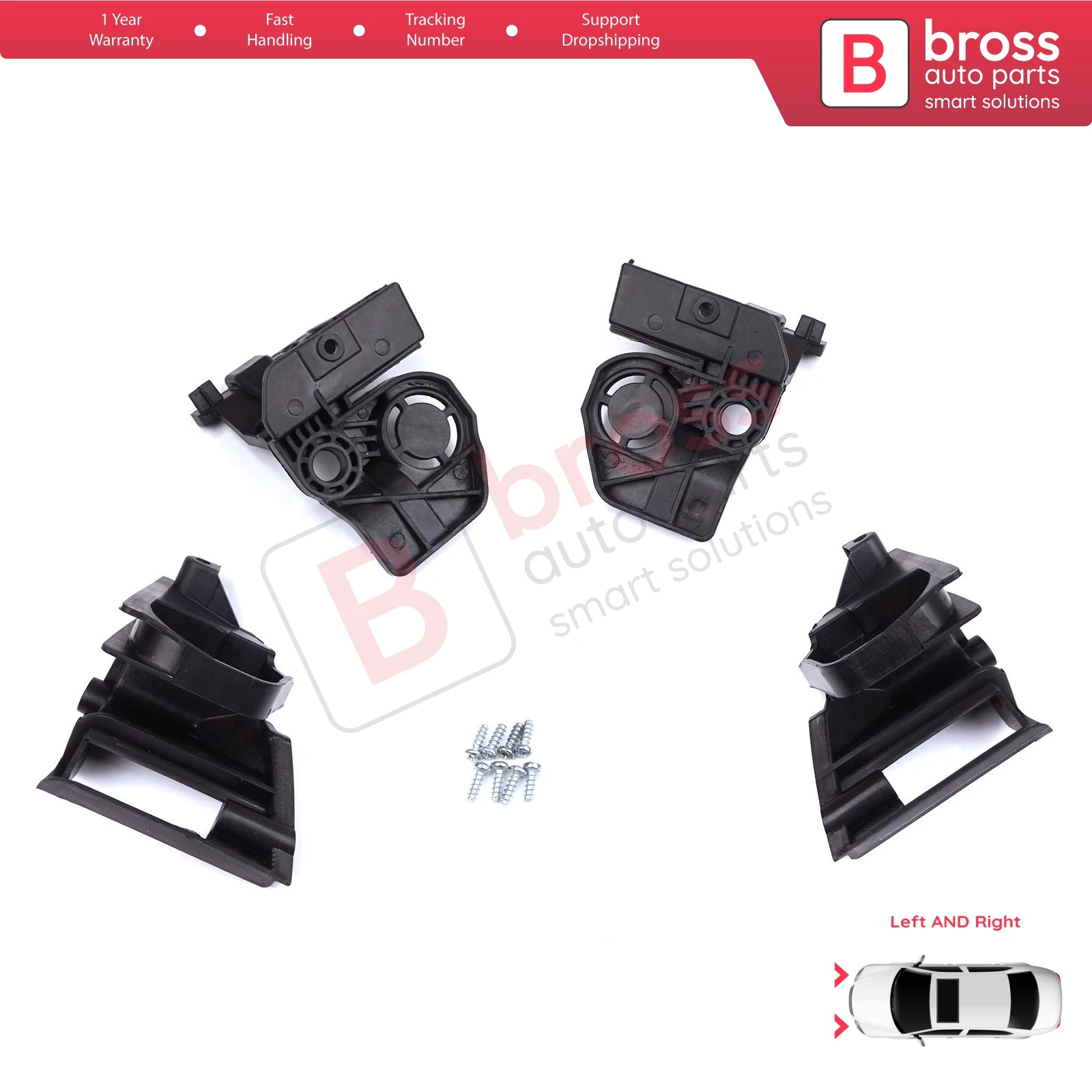 BHL583 Headlight Holder Mount Repair Bracket Tab Set Left Right Side for Peugeot 308 MK2 T9 2013-2021 4/5 Door 9807658080