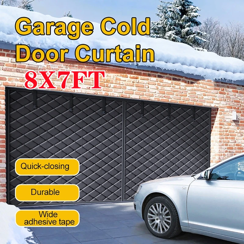 Garage Winter Warm Three Door Heat Insulation Door Curtain Garage Cold Cotton Door Curtain Magnetic Self-absorption Windproof
