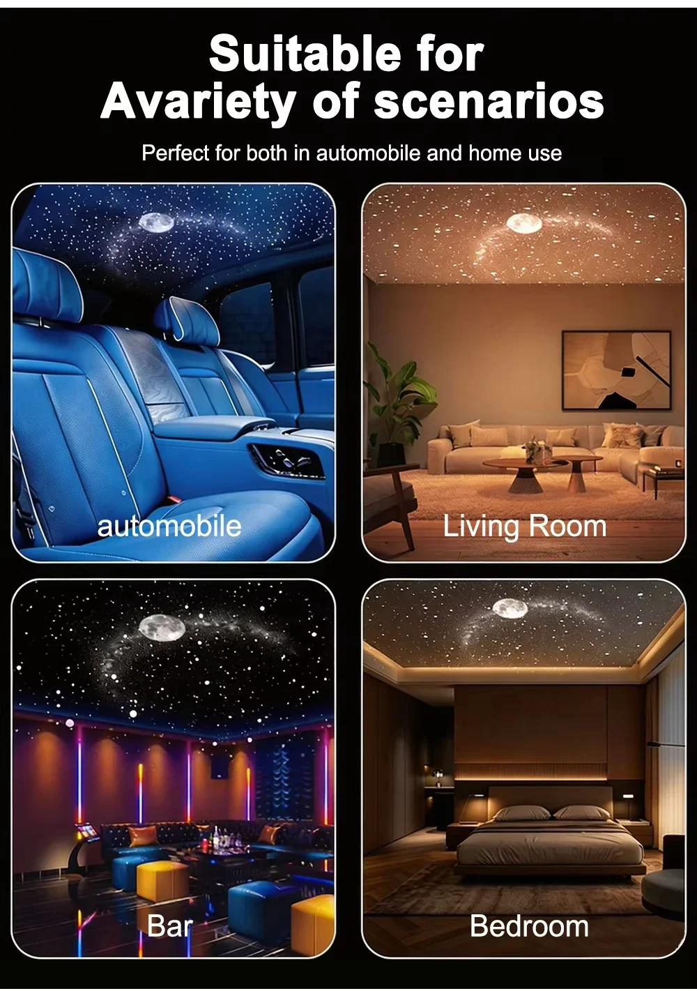 USB-Sternenhimmel-Projektorlampe mit klarem Bild, einstellbarer Helligkeit, Touch-Steuerung, 2-in-1-Nachtlicht und Sternenprojektor 2026 – Detail 10