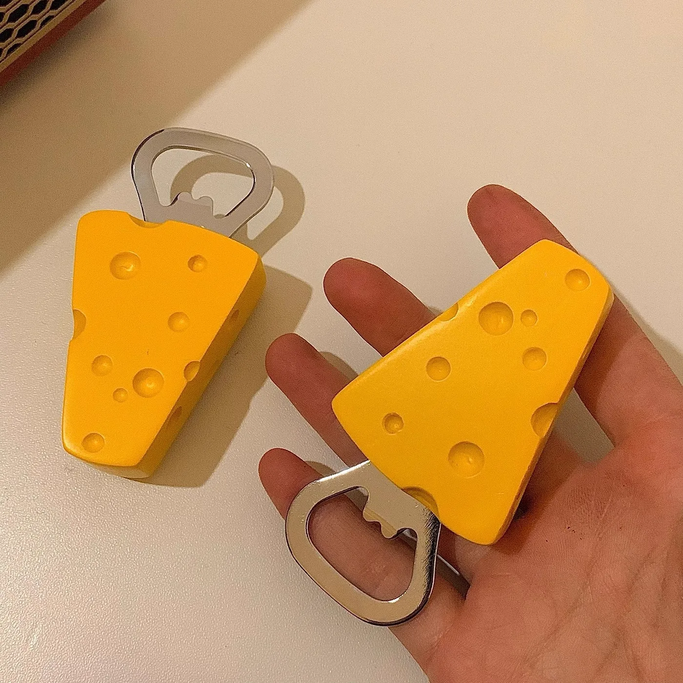 1Pcs Cute Beer Opener Kawaii Candied Haws Cheese Refrigerator Magnets Home Decor Kitchen Gadgets Cute Bottle Opener Key Chain - Image 5