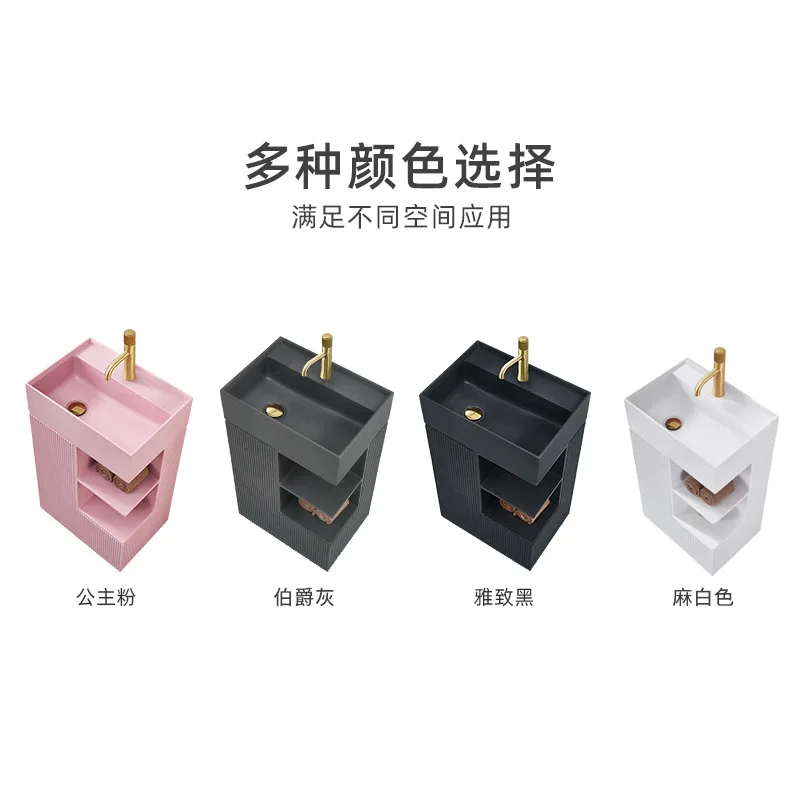 Washbasin, Creative Art Pillar Basin Hotel Balcony Courtyard Household Bathroom One-piece Washbasin