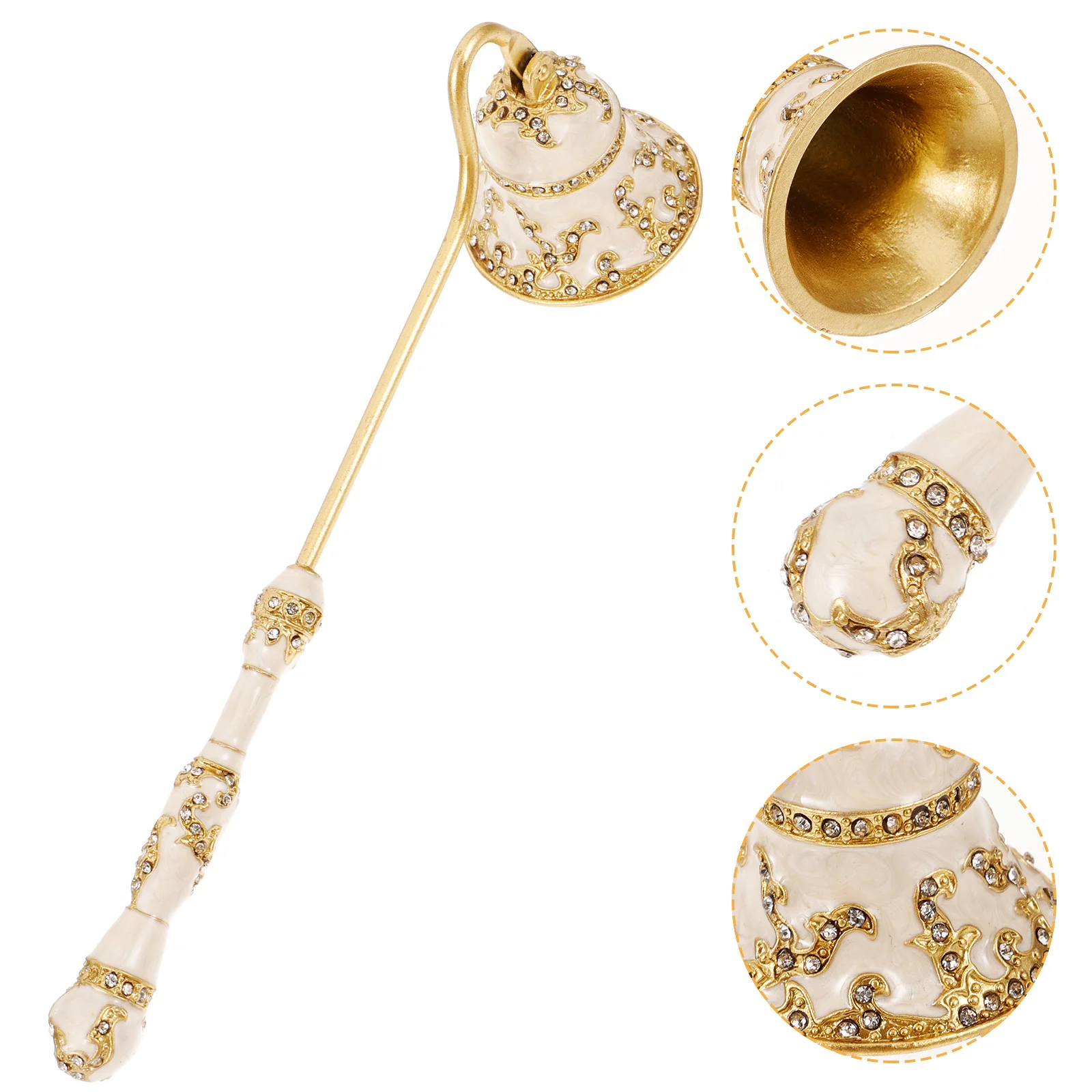 

Elegant Snuffer with Comfort Grip Long Handle Zinc Alloy Flame Extinguisher for Aromatherapy Scented Candles Home Decor