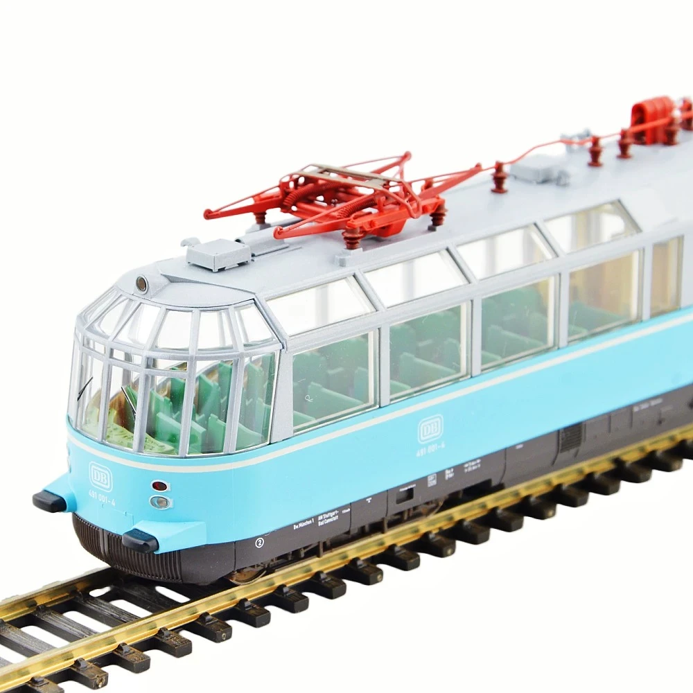 TRIX HO 1/87 Train Model 22191 BR491 Sightseeing Electric Train 22191 Digital Sound Effects Blue with Lights Locomotive Model