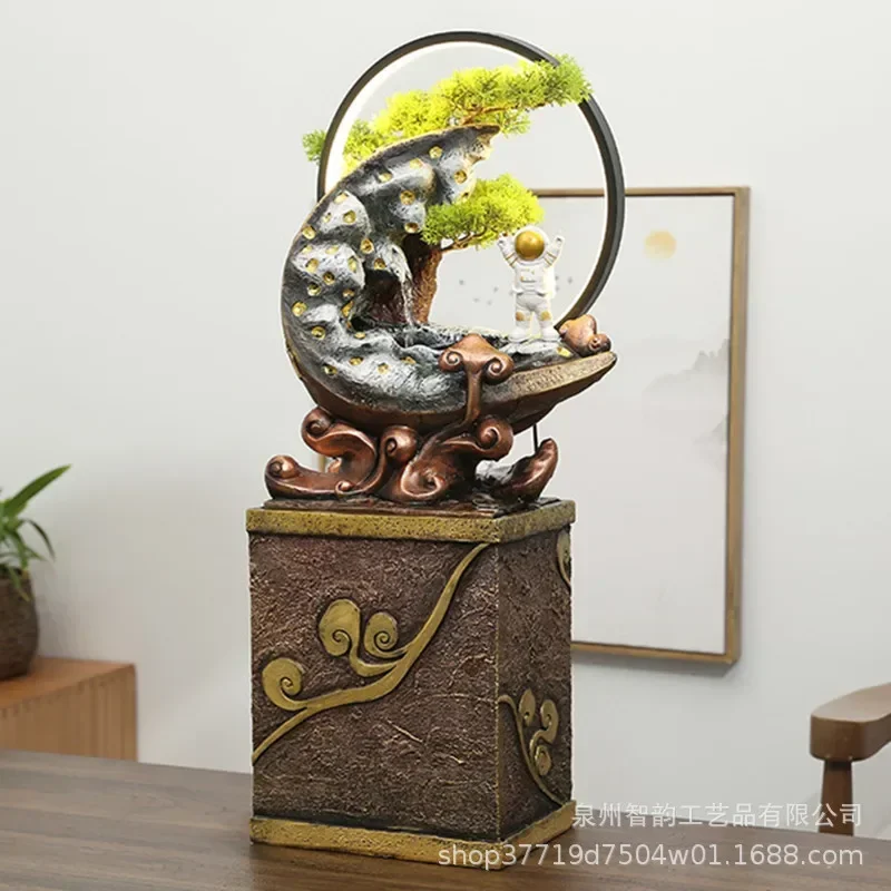 flowing water rockery, fountain landscape office, garden decoration screen, outdoor courtyard, fish pond landscaping ornament