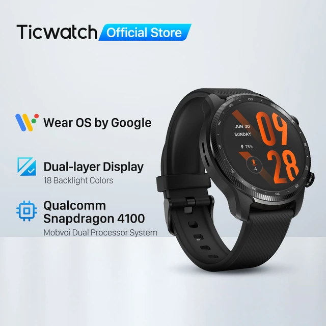 TicWatch Pro 3 Ultra GPS Wear OS Smartwatch Men Qualcomm 4100 Mobvoi Dual  Processor System Watch Blood Oxygen Monitoring - AliExpress