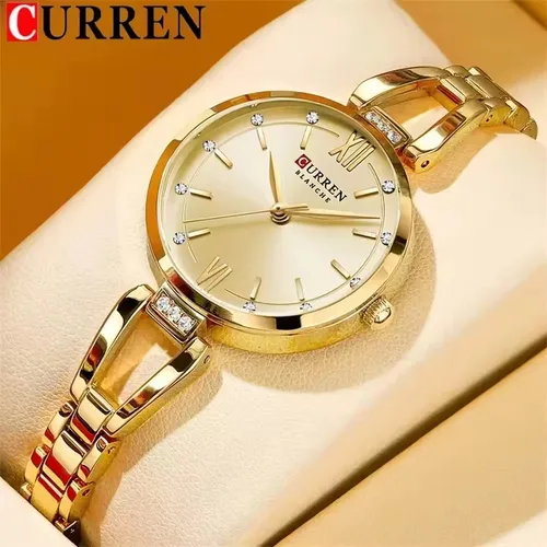Imagen 1 del producto CURREN 9092 Reloj de cuarzo de acero inoxidable para mujer, reloj de pulsera de lujo para niña, moda para mujer, reloj femenino de negocios, pulsera