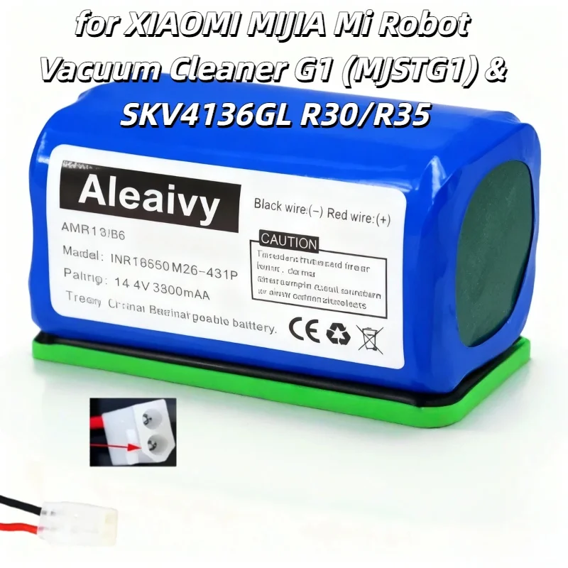 

H18650CH-4S1P Battery Pack – 14.8V 5200mAh Li-ion ,for XIAOMI MIJIA Mi Robot Vacuum Essential G1 (MJSTG1) & SKV4136GL R30/R35