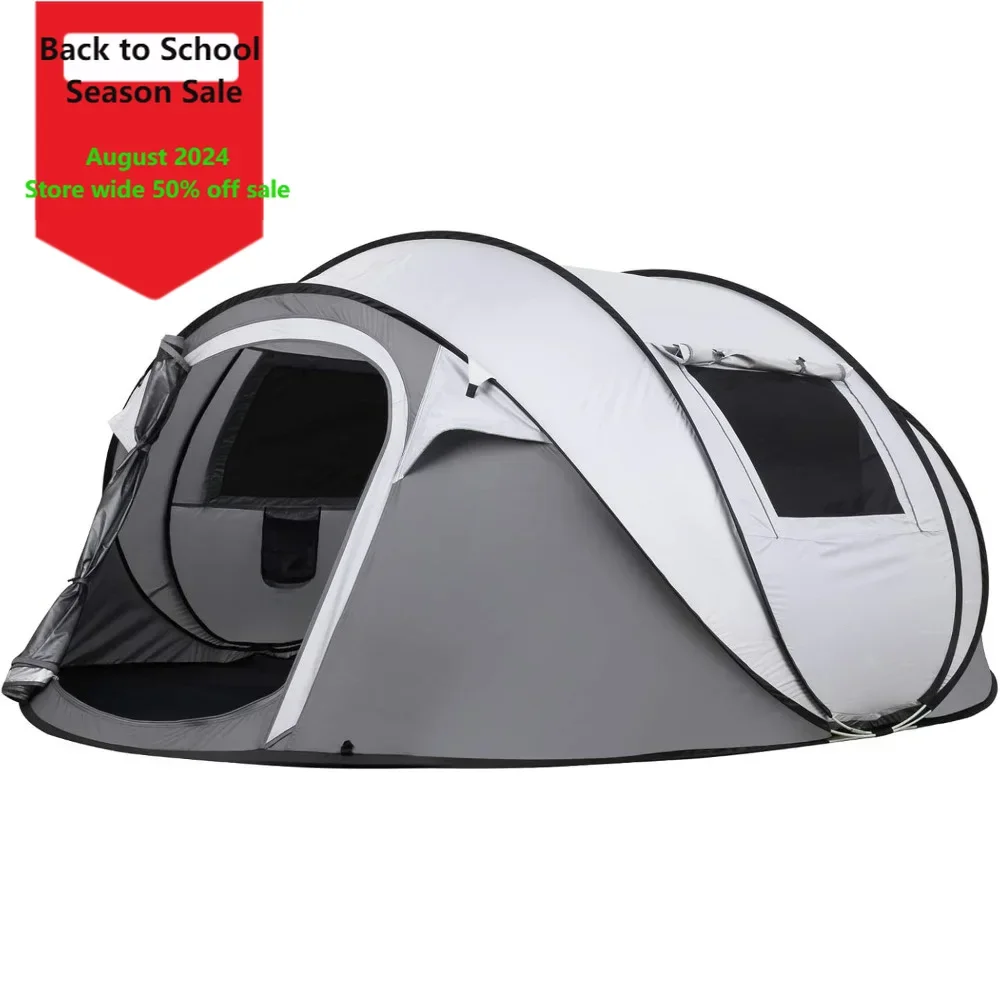 

Camping Instant Tent, 2/4/6/8/10 Person Pop Up Tent, Water Resistant Dome Tent, Easy Setup, Portable Tent with Carry Bag.