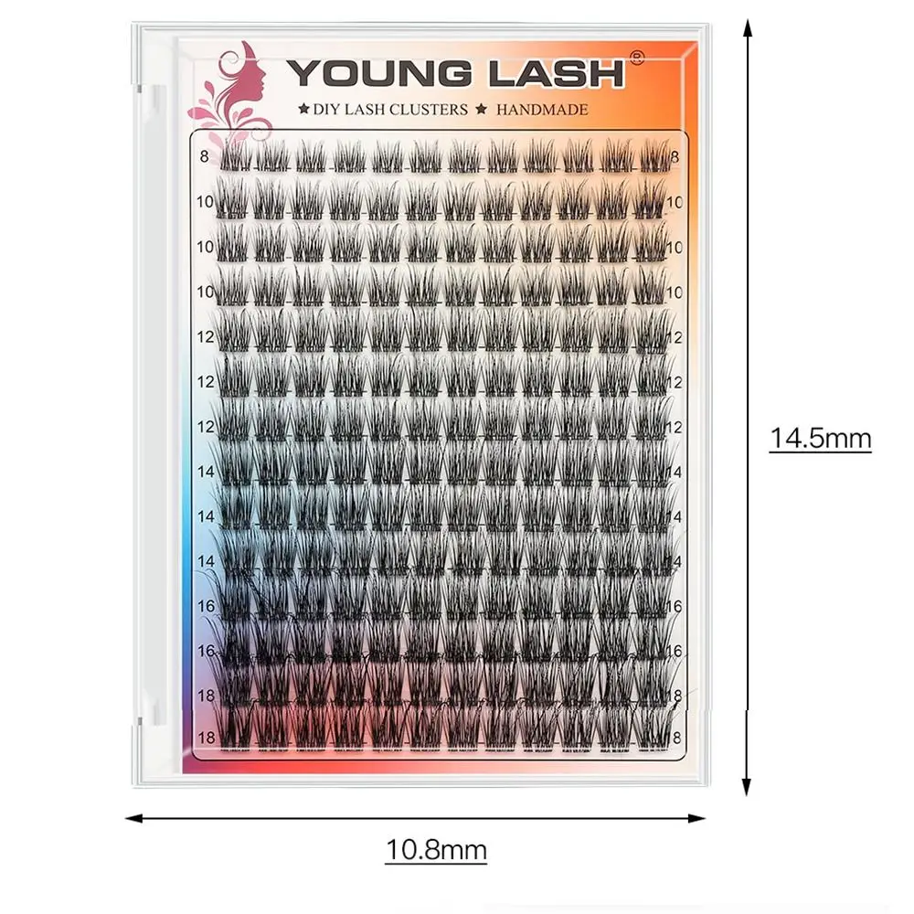 168 قطعة جديد 8-18 مللي متر مجموعات الرموش طويلة الطبيعية Wispy الرموش الفردية اليدوية رموش DIY في المنزل