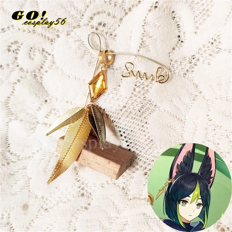 2025 yiyiTighnari شعر مستعار تأثيري آذان الذيل القرط مقاومة للحرارة الشعر النساء لعبة دور اللعب 2022 Sumeru هالوين أغطية الرأس #5