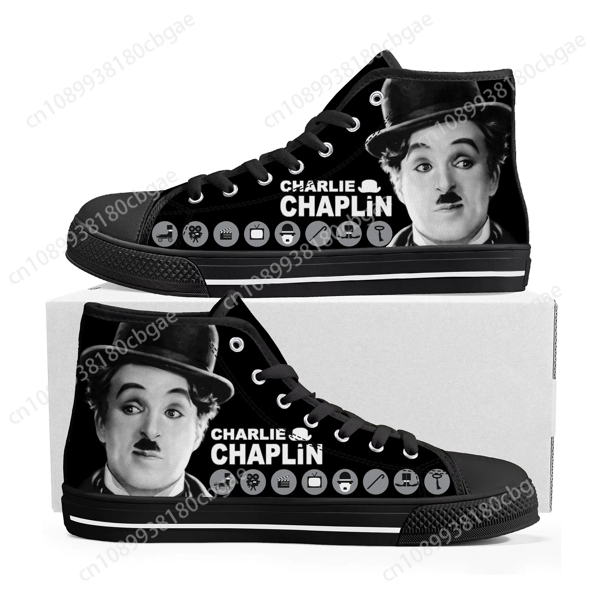 Charlie Chaplin High Top Sneakers Mens Womens Teenager High Quality Canvas Sneaker couple Casual Shoe Customize Shoes