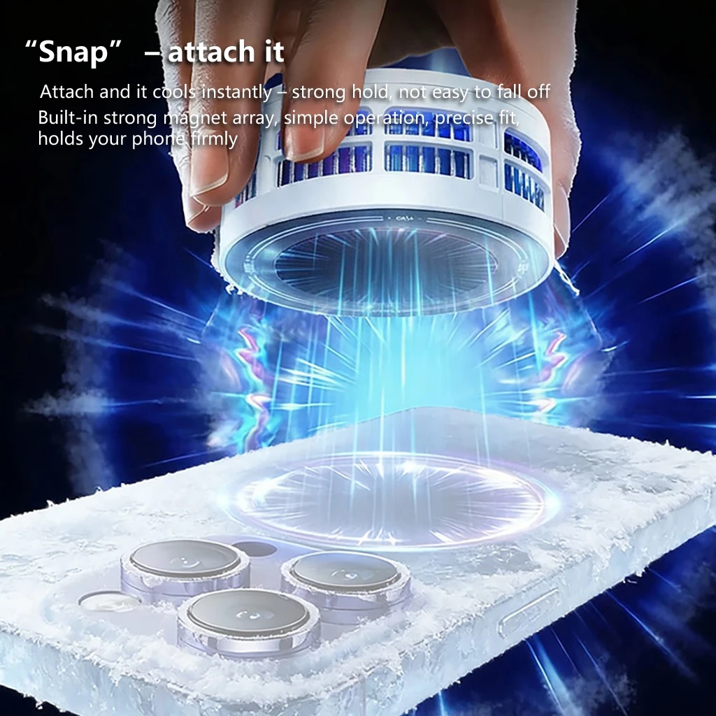 

TEC Semiconductor Ice-Forming Cooling Mobile Phone Cooler Cooling AI Smart Temperature Control RGB Fan Lighting Extreme Cooling