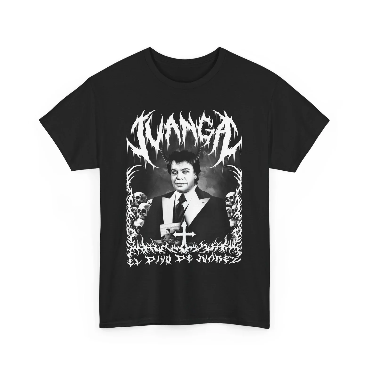Camiseta Unisex con letras de Metal de Juan Gabriel, camiseta de Juan Gabriel, regalo de seguidor de Juan Gabriel, camisa de artista mexicano El Divo de Juarez