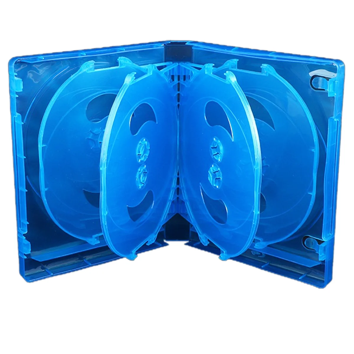 CD Storage Box 10-Piece Pack CD Case Plastic Double-Sided CD Storage Car CD Case Thickened DVD Case,Blue