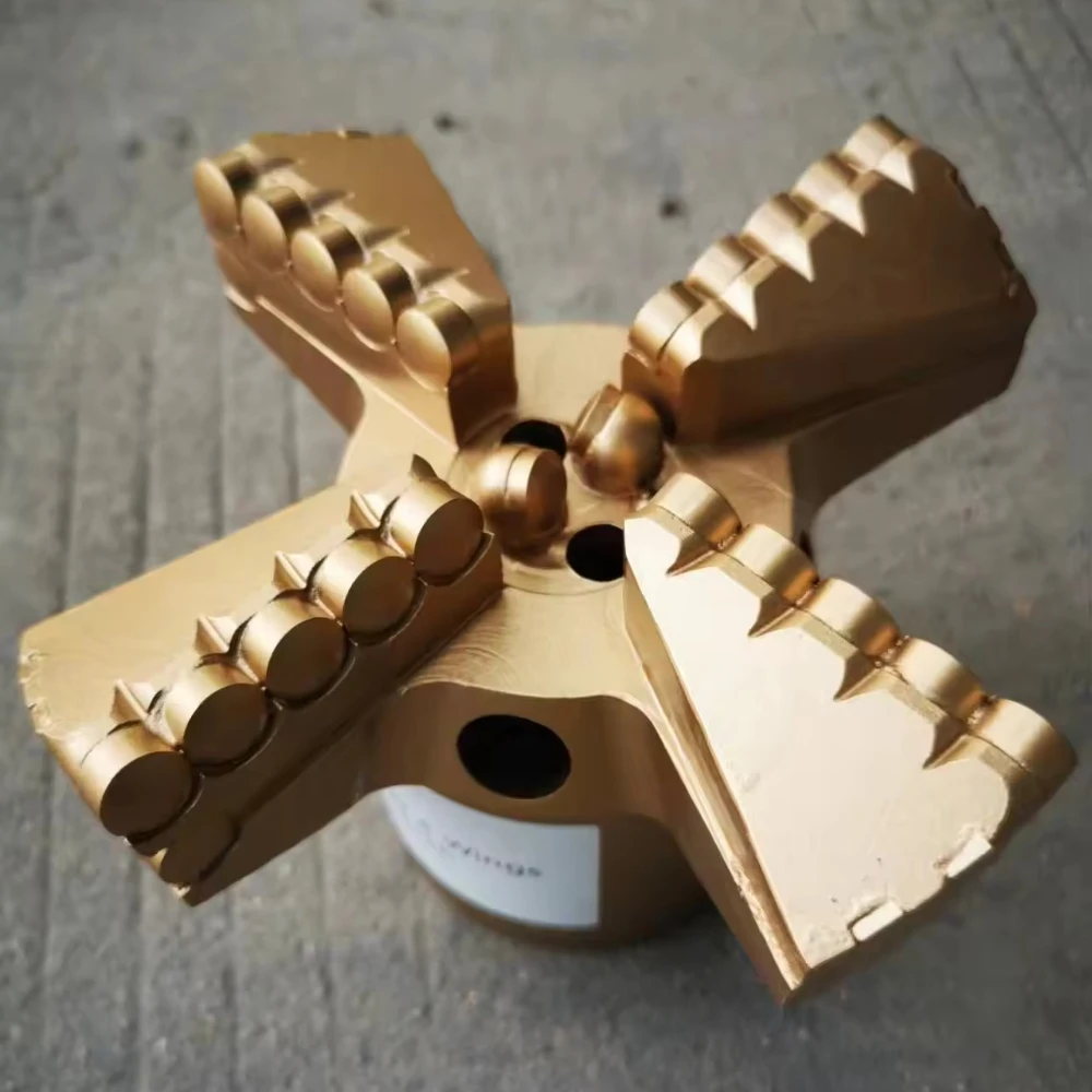 1pc water well drill bit drilling rig parts/4 wings diamond compact pdc drill bit geological exploration