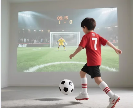 Juego de simulación de fútbol digital | Equipo de entrenamiento de tiro y paso de fútbol en interiores para centros deportivos infantiles