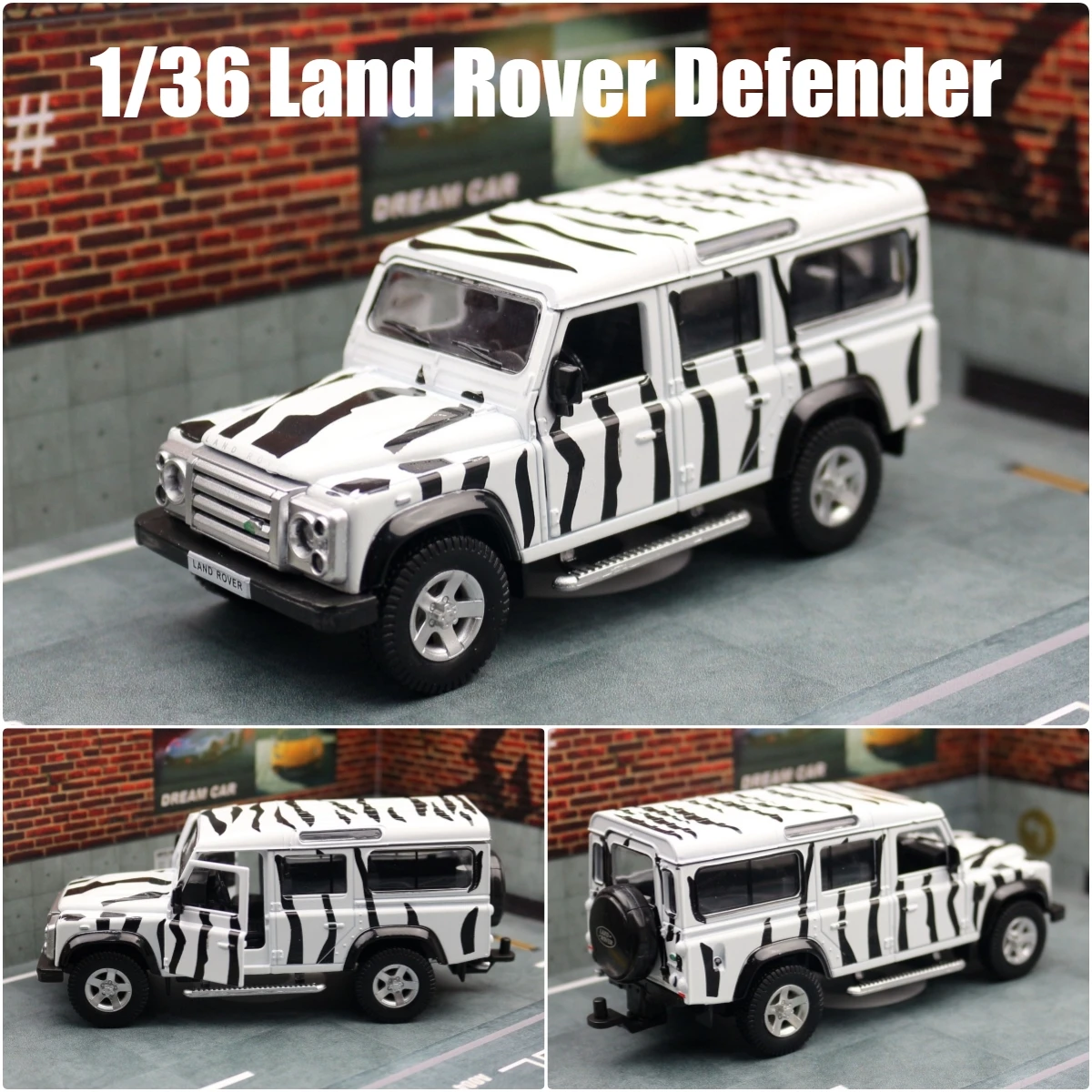 1/36 ランドローバーディフェンダー SUV おもちゃの車のモデル子供の