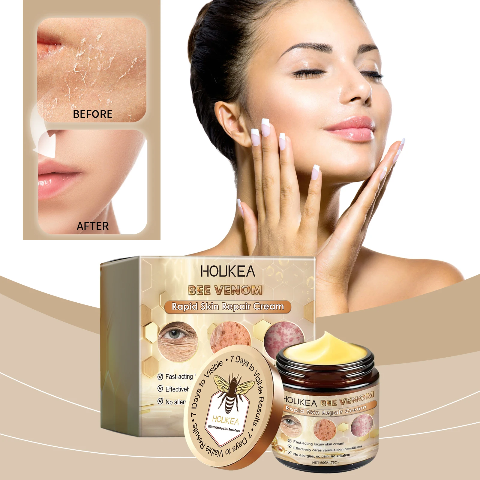 "Creme Hidratante Profundo - Creme Facial de Hidratação Intensa e Barreira Protetora para Pele Seca e Desidratada |   Nutrimento 24 horas para