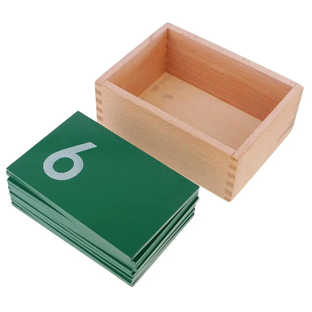 Children Montessori Number Learning Counting Toy 0-9 Sandpaper Number Cards