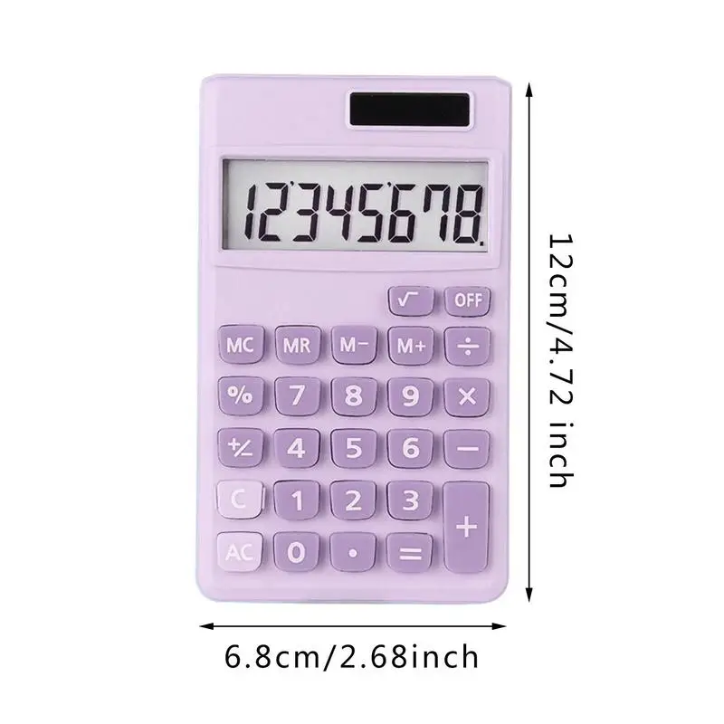 Calculadora para estudiantes calculadora portátil para estudiantes con botones de presión de silicona calculadora de bolsillo alimentada por batería Calculadora financiera básica