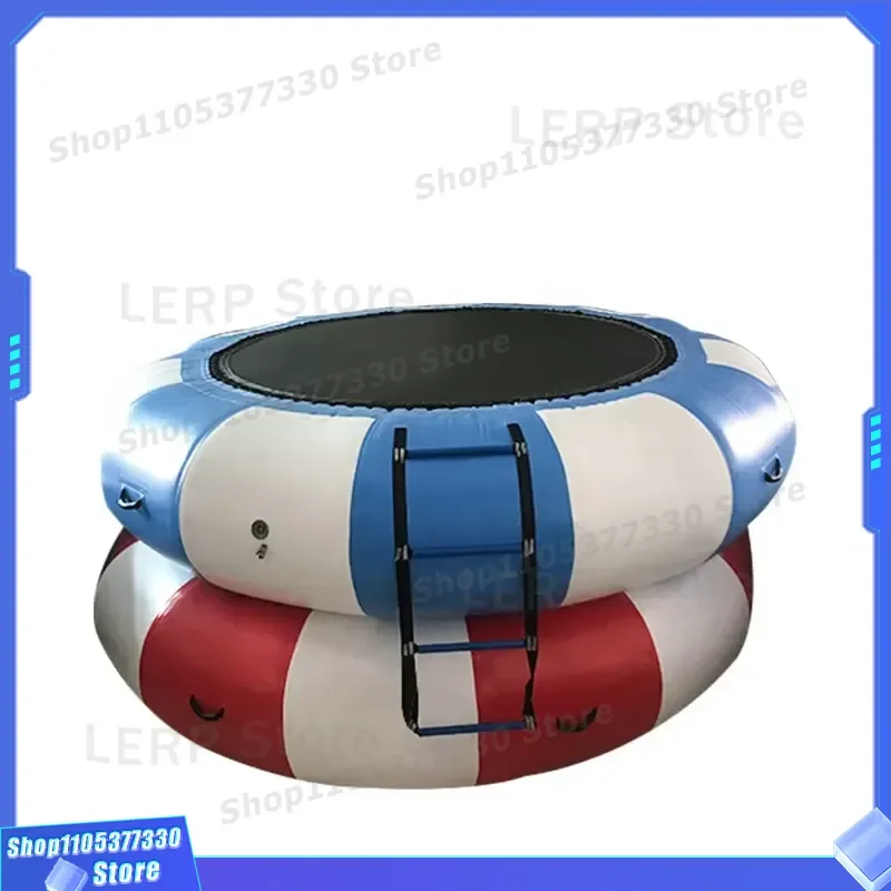 Heavy Duty Steel Frame Inflatable Water Trampoline for Summer Outdoor Fun Spring Loaded Jumping Pad Lake Pool Games Equipment