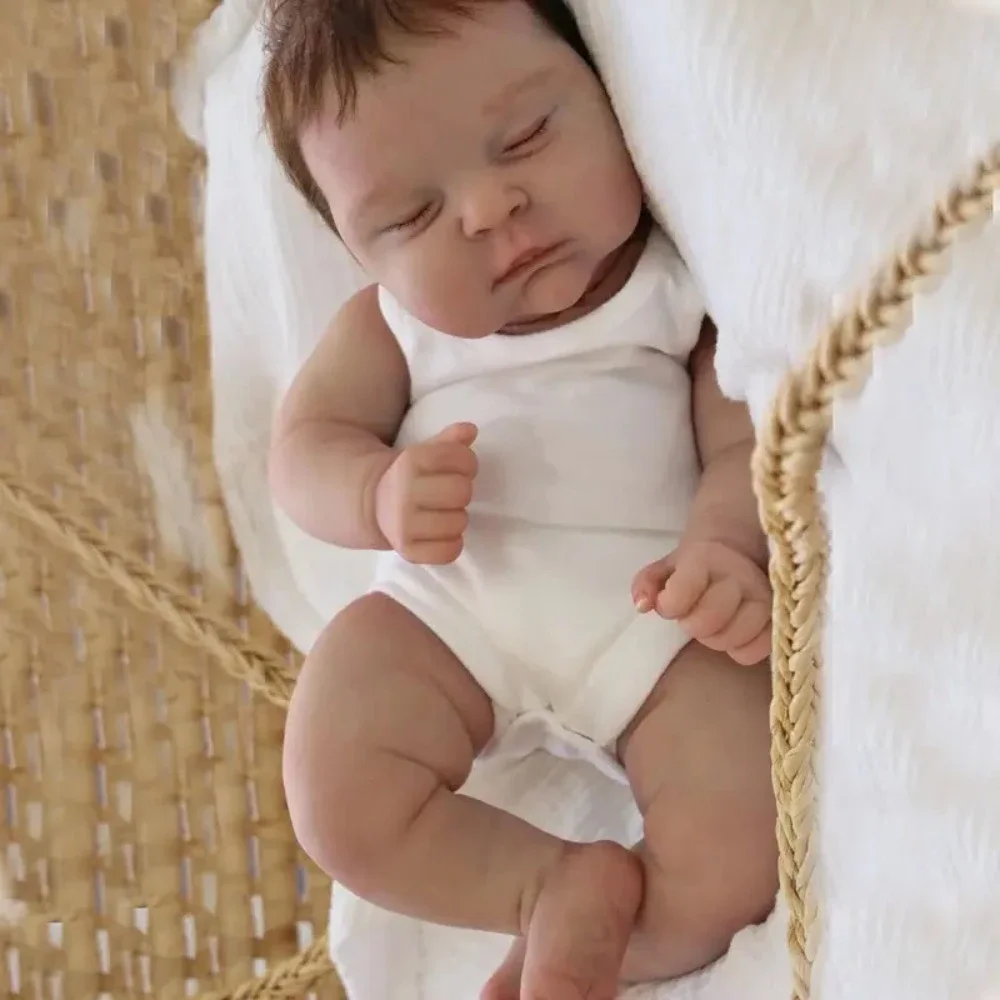 

Cokela 48 см/19 дюймов Reborn Baby мягкое тело персиковая кукла с 3D кожей многослойная живопись мягкая силиконовая кукла