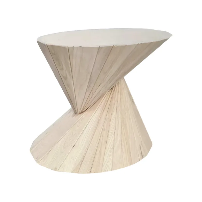 

Nordic minimalist solid wood coffee table B & B living room artistic ash wood edge table