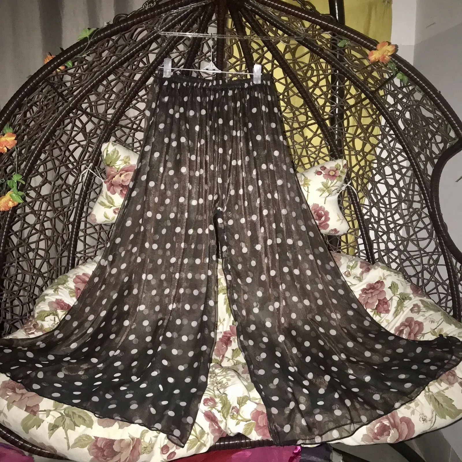 سراويل بيجامة شبكية لامعة للجنسين للصيف والربيع بالإضافة إلى حجم قيعان النوم وبنطلون فانوس