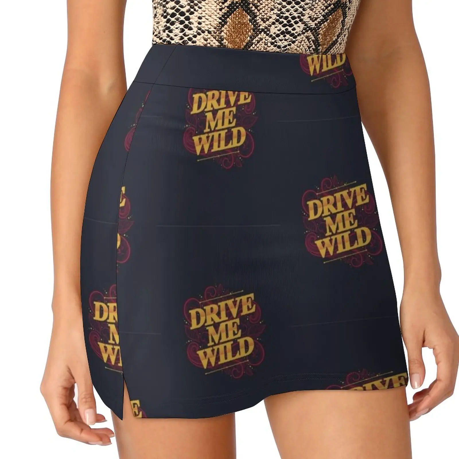 Drive Me Wild Women's skirt Sport Skort Skirt With Pocket Fashion Korean Style Skirt 4Xl Skirts Vecto Vector Vectordesign Type