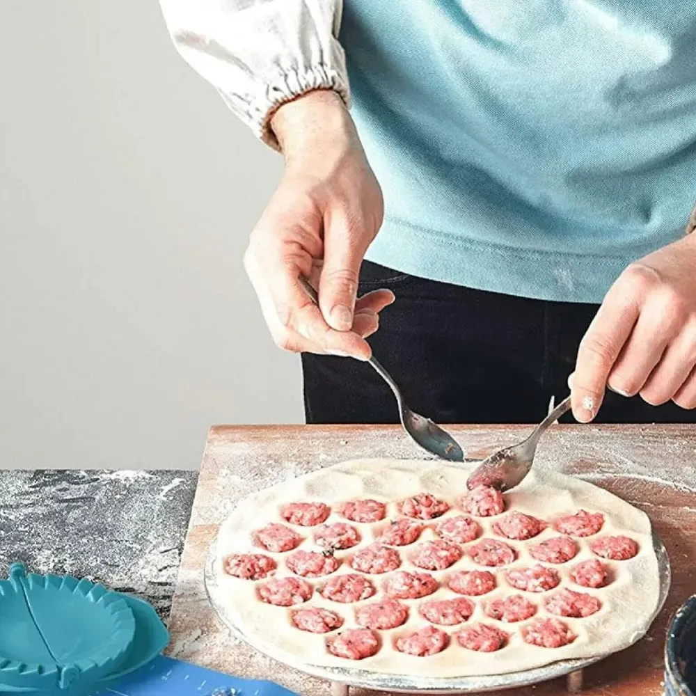 Picture 4: Portable Aluminum Dumpling Mold 37 Holes Ravioli Ravioli Maker Russian Pelmeni Maker Kitchen Cooking Tools Dumpling Machine