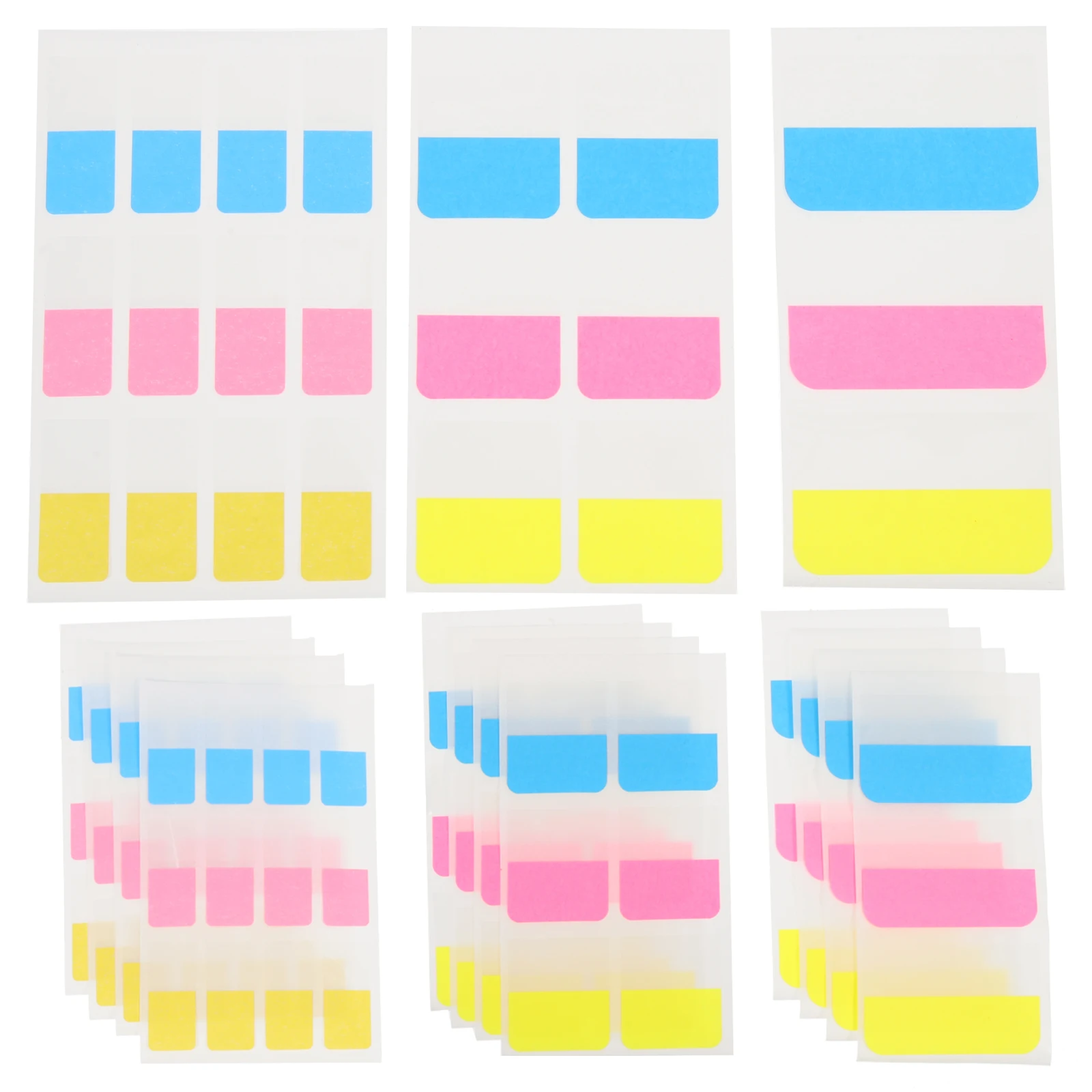

3 Sets Index Sticker Tabs Colored Page Markers Sticky Memo Pad Book Annotation Supplies Self Adhesive Page Tabs Notebooks Home