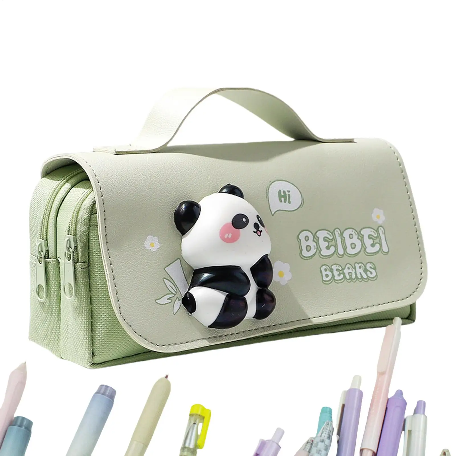 مقلمة لطيفة كابيبارا منظم مكتب علامة الحقيبة الحيوان حقيبة التخزين مع سحاب منظم قرطاسية اللوازم المدرسية ل