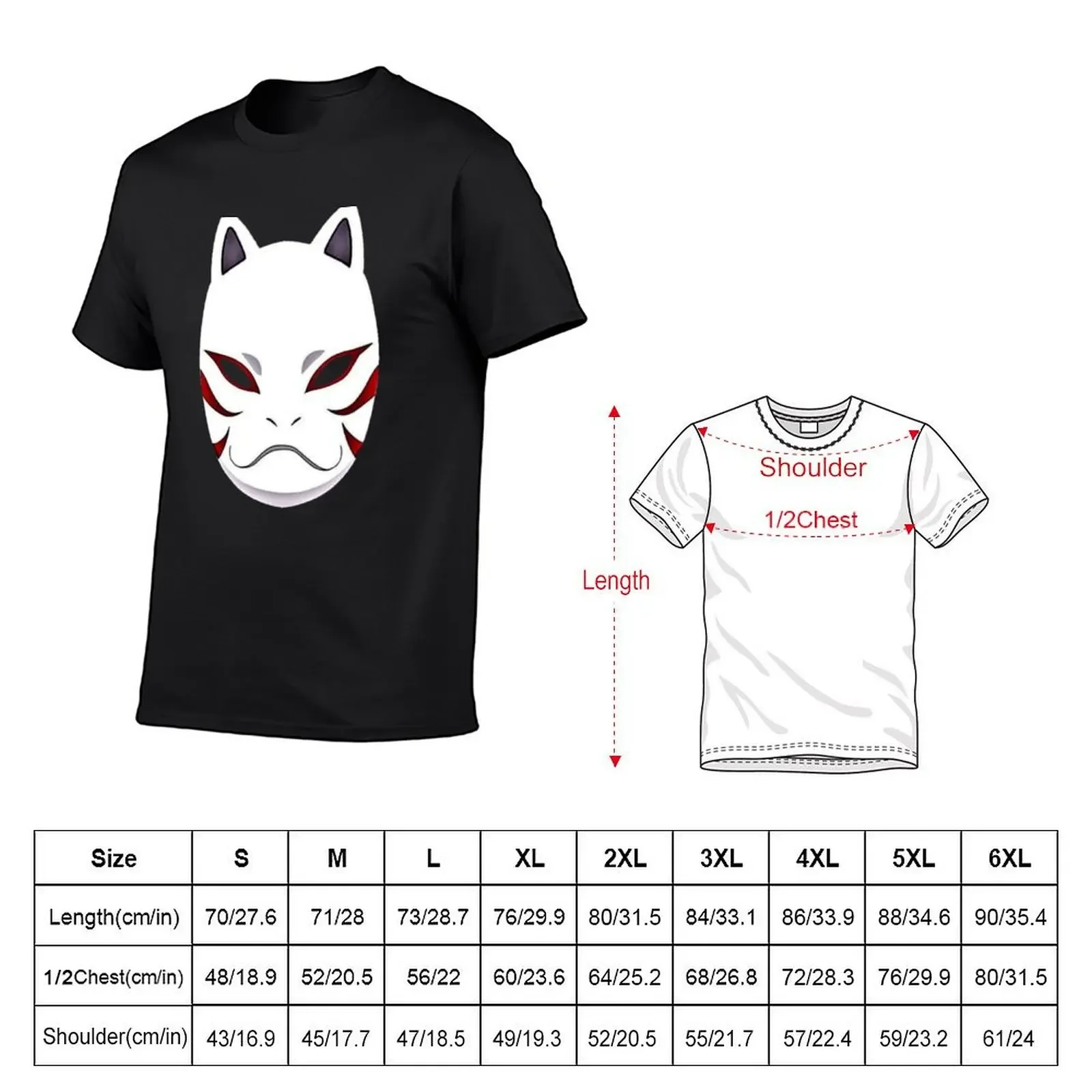 Mask T-Shirt boys whites vintage anime figures designer t shirt men