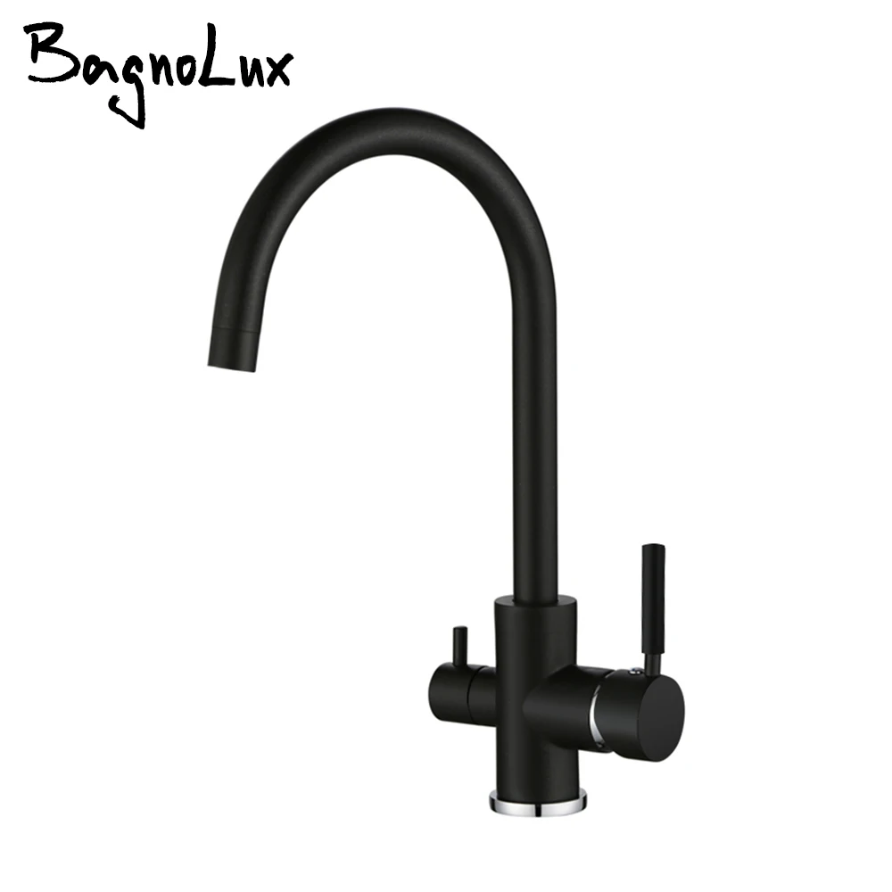 

Kitchen Faucet Filter Black 360 Swivel Pure Water Faucets for Kitchen Purification Water Mixer Hot And Cold Tap