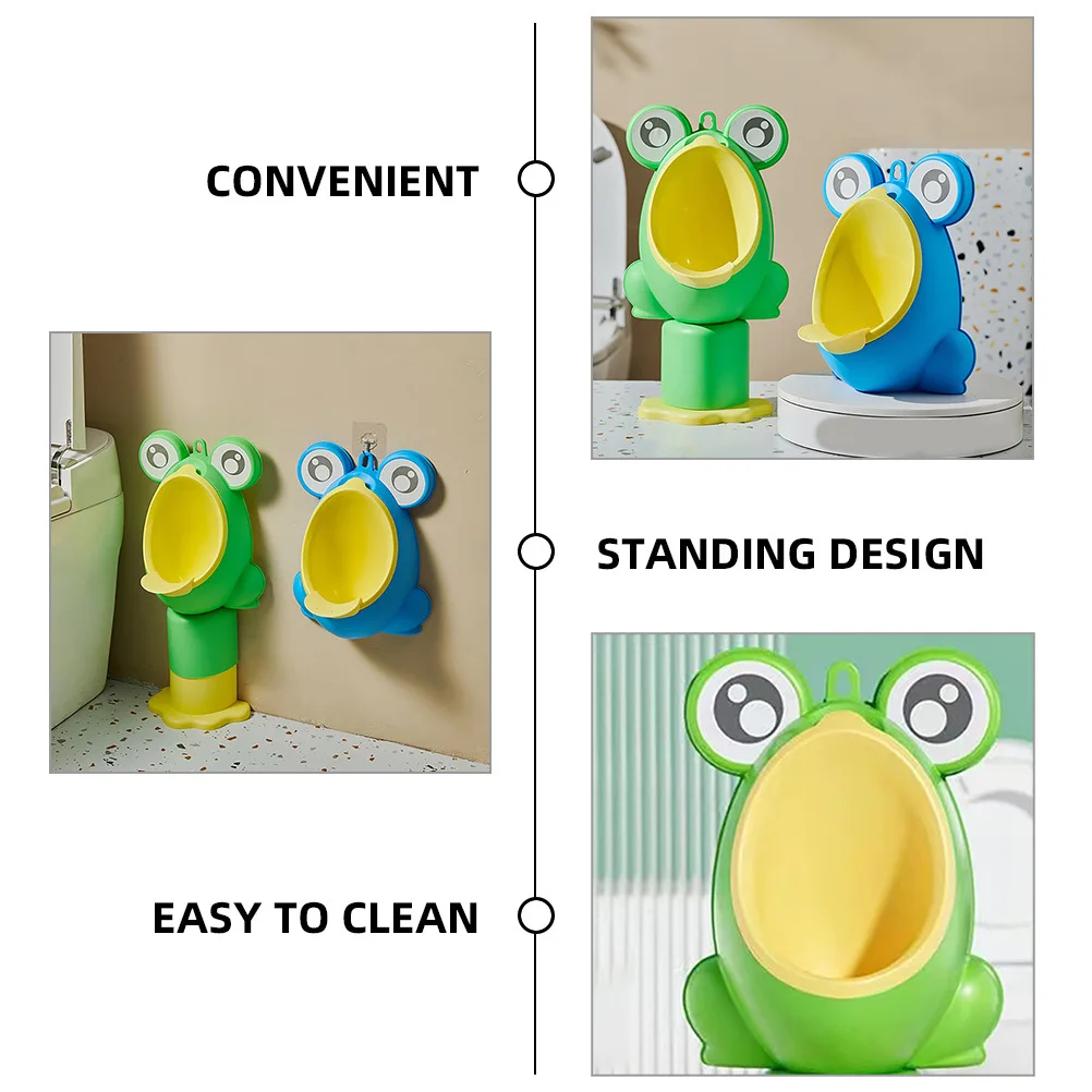 

Standing Potty for Boy PP Material Urinal Trainer Smooth Tank Cleaning Cartoon Animal Design Potty Training Urinal for Toddlers