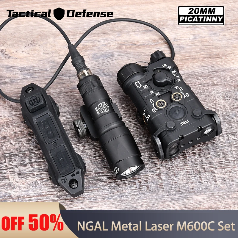 Tactical Metal NGAL Red Dot Green Blue Indicator Surefir M300A M600C Dual Function Switch Fit 20mm Rail Airsoft Hunting Laser