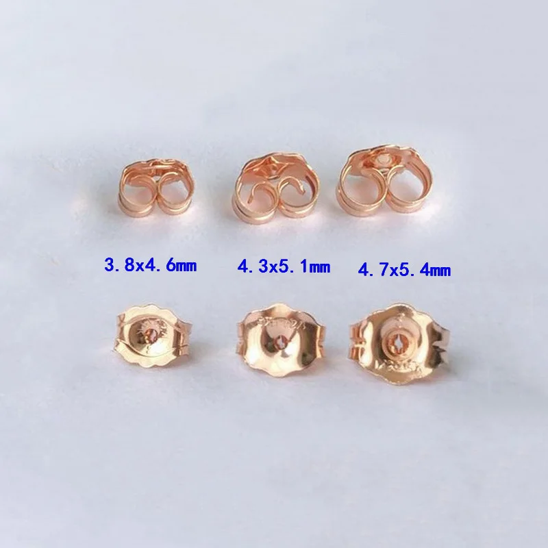 14K Rose Gold Filled Light Earring Back Ear Nuts Earring Components Wholesale BULK DIY Jewelry Findings