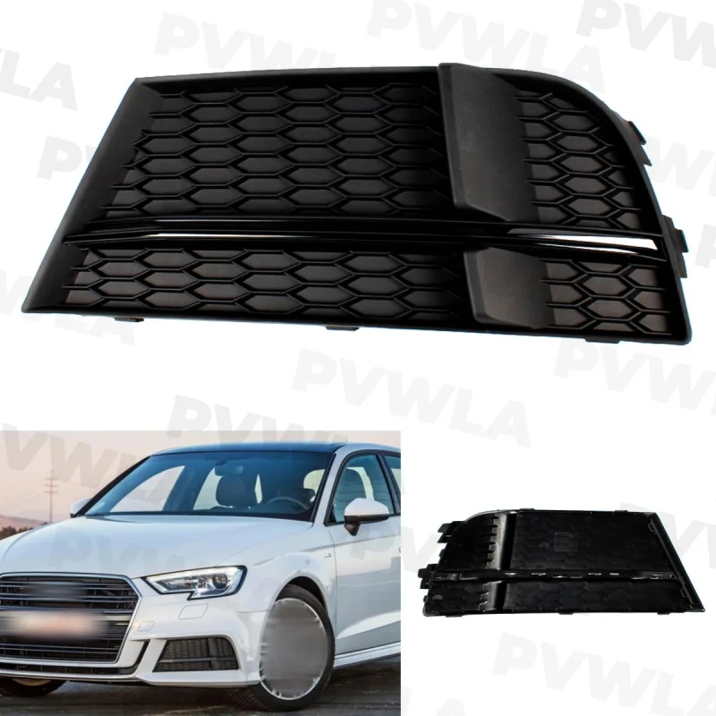 For Audi A3 (8V) S-LINE SEDAN/SPORTBACK/CONVERTIB 2016 2017 2018 2019 2020 Left Side Front Bumper Fog Light Lamp Grille Cover