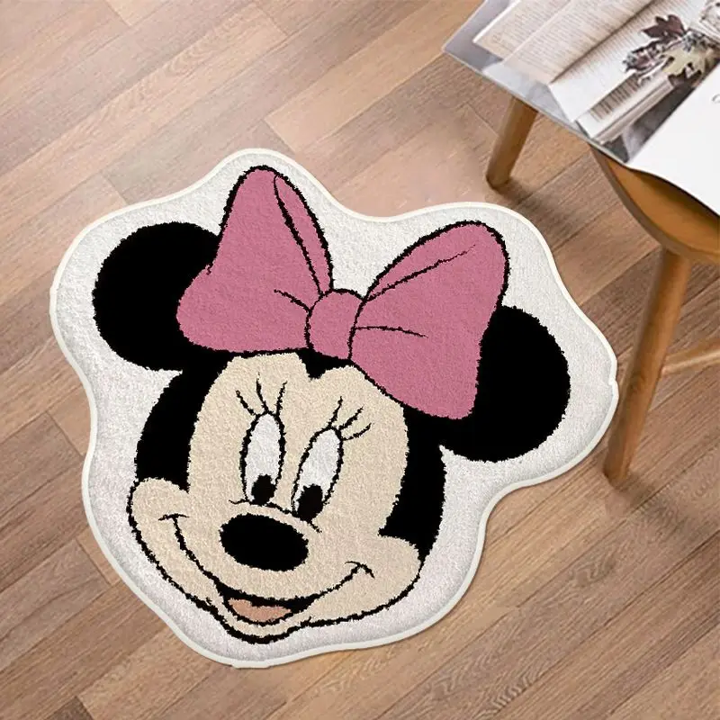 Disney Mickey Mouse Faux Cashmere Mat Bath Mat Non Slip Cartoon Donald Duck Cushion Absorbent Carpets Living Room Bathroom Mat