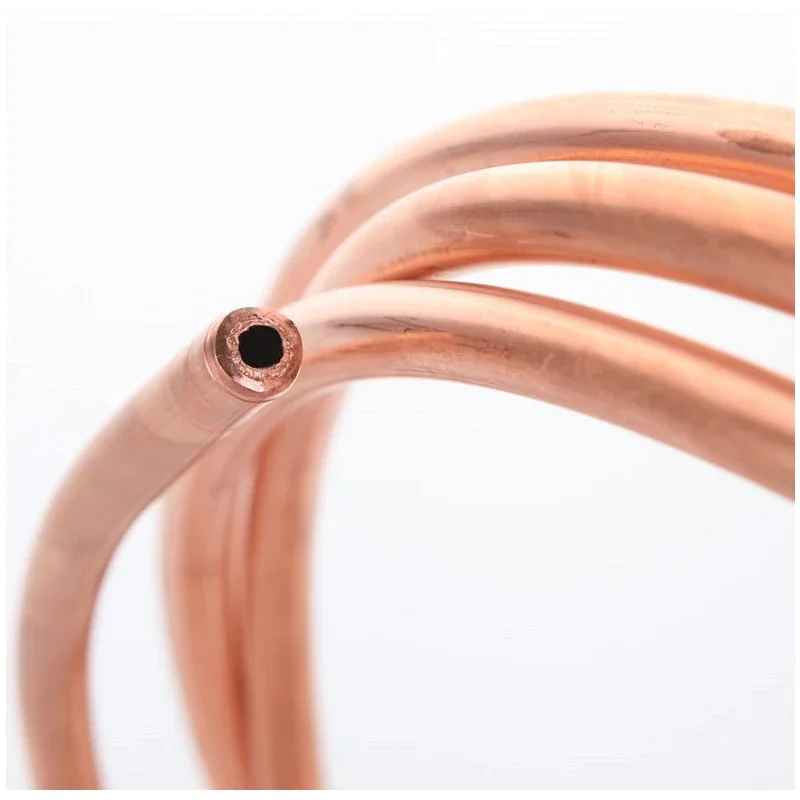 1-10 Meters 99.9% Pure Copper Tube Coil OD 1.8/2/3/4/5/6/8/9/10mm Soft Copper Wire Pipe Air Conditioner Cooling