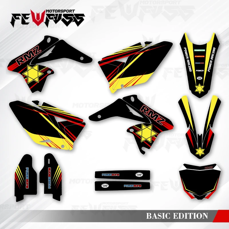 

Fewfuss Graphics Decals Stickers Motorcycle Background Custom For SUZUKI 2010 2011 2012 2013 2014 2015-2018 RMZ250 002