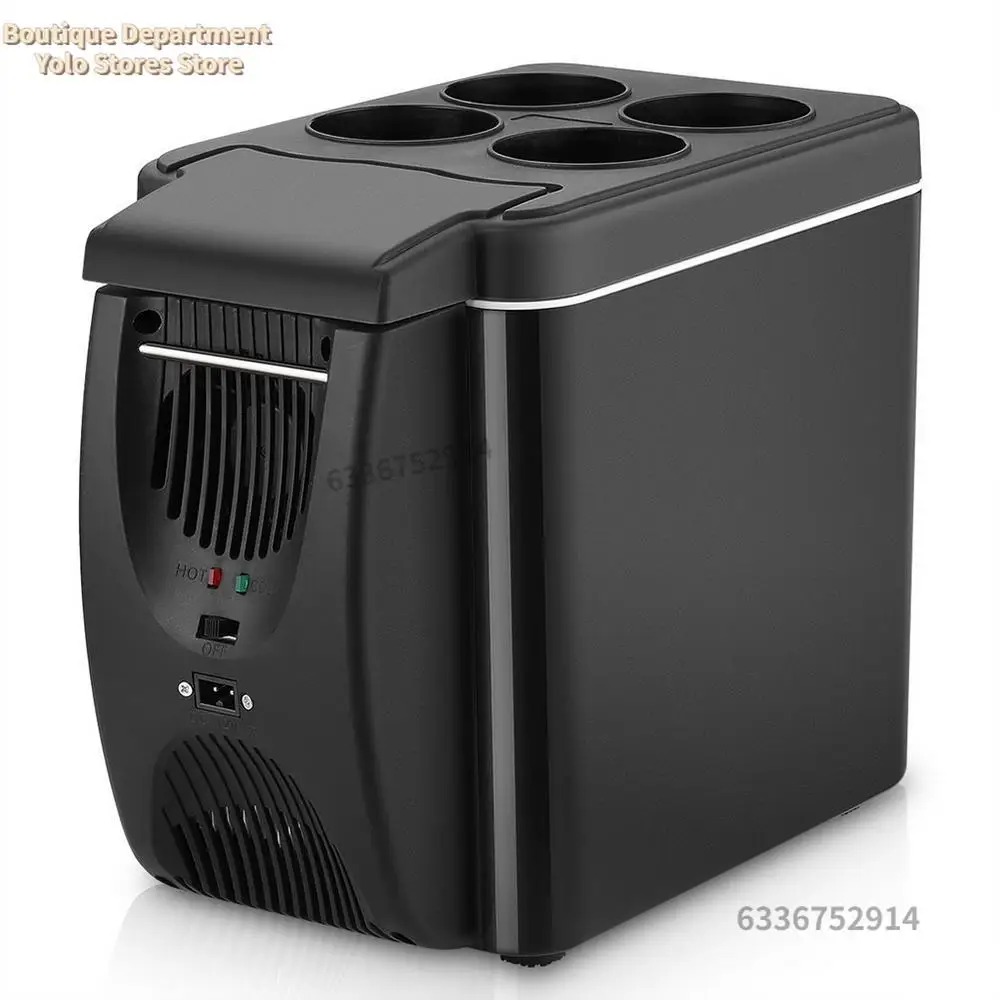 Refrigerador y Calentador de Coche de 6L y 12V, Mini Refrigerador y Calentador de Coche, Nevera Eléctrica Portátil, Nevera de Viaje