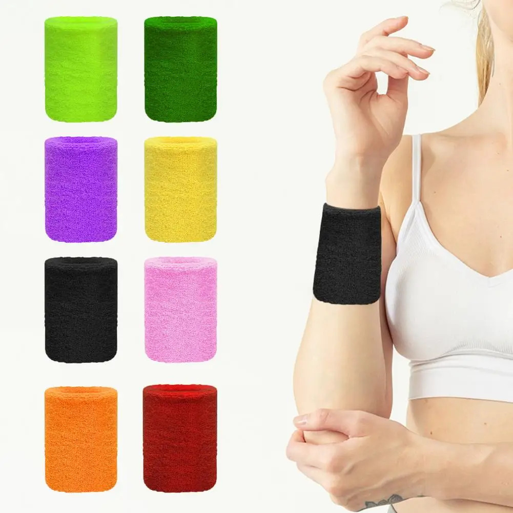 Sports Wristband Breathable Moisture Absorbing Wrist Support Reduces Sprains Wrist Wrap for Fitness Running Gym Training